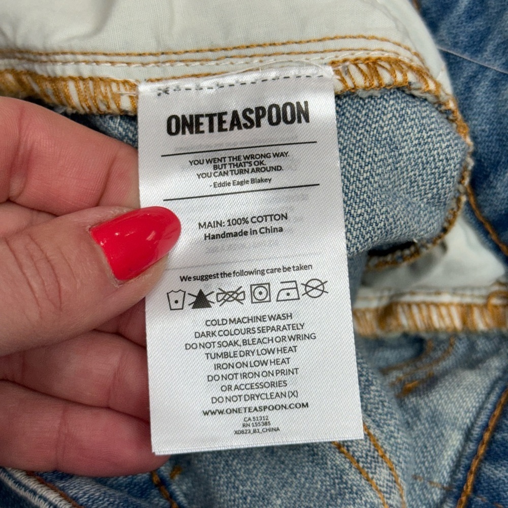 One Teaspoon Legend Denim Shorts Size 32, Casual Cutoff Denim Shorts - Picture 6 of 10